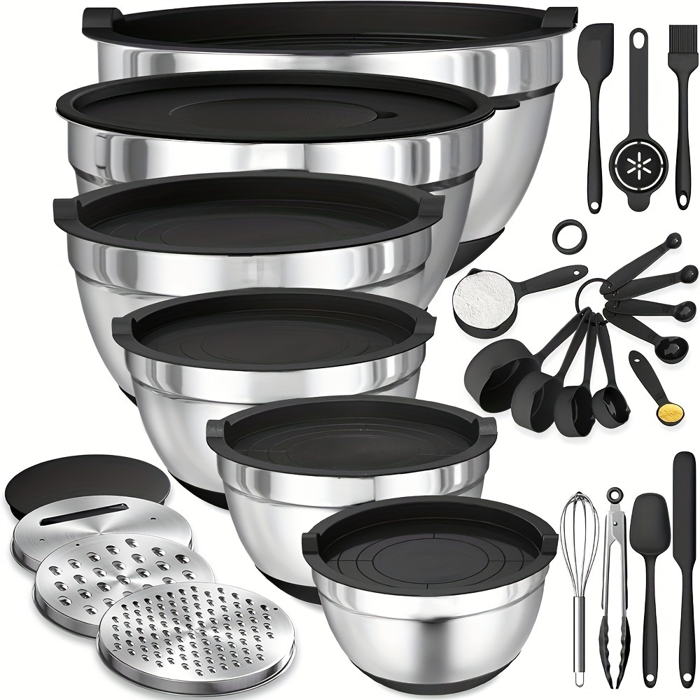 Kitchen Gadgets Set - 17 قطعة، مجموعة أوعية خلط من