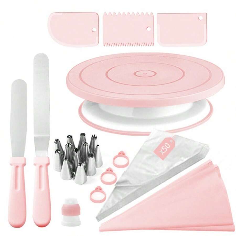 Cake Decorating Turntable - 74 قطعة من أدوات تزيين الكيك