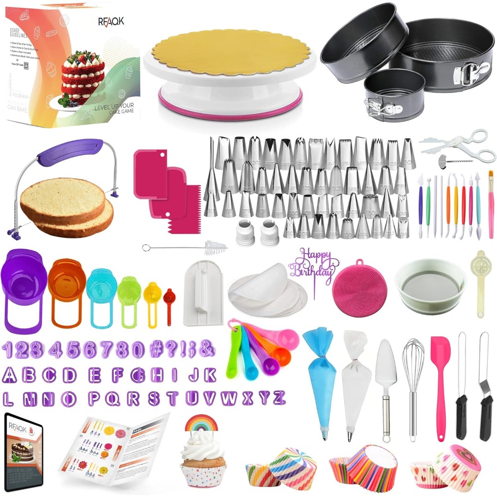 Cake Decorating Turntable - لوازم تزيين الكيك، مجموعة تزيين الكيك
