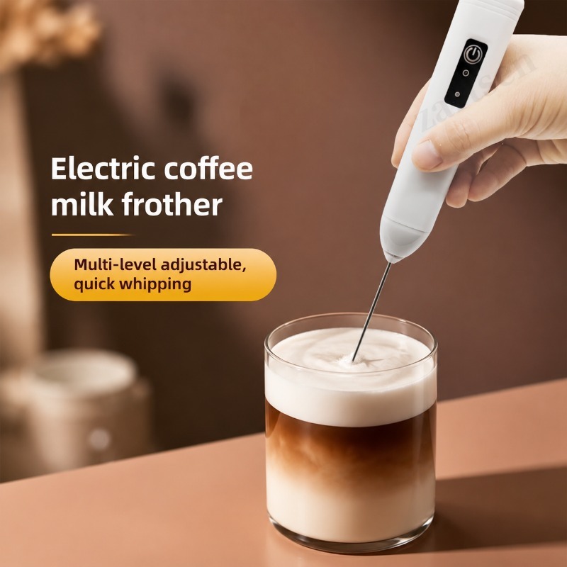 Kitchen Gadgets Electronic - خلاط كهربائي لرغوة القهوة والحليب، خفاقة