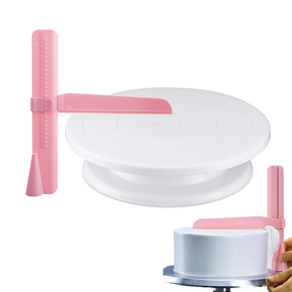 Cake Decorating Turntable - البلاستيك كعكة الدوار أدوات المطبخ الخبز