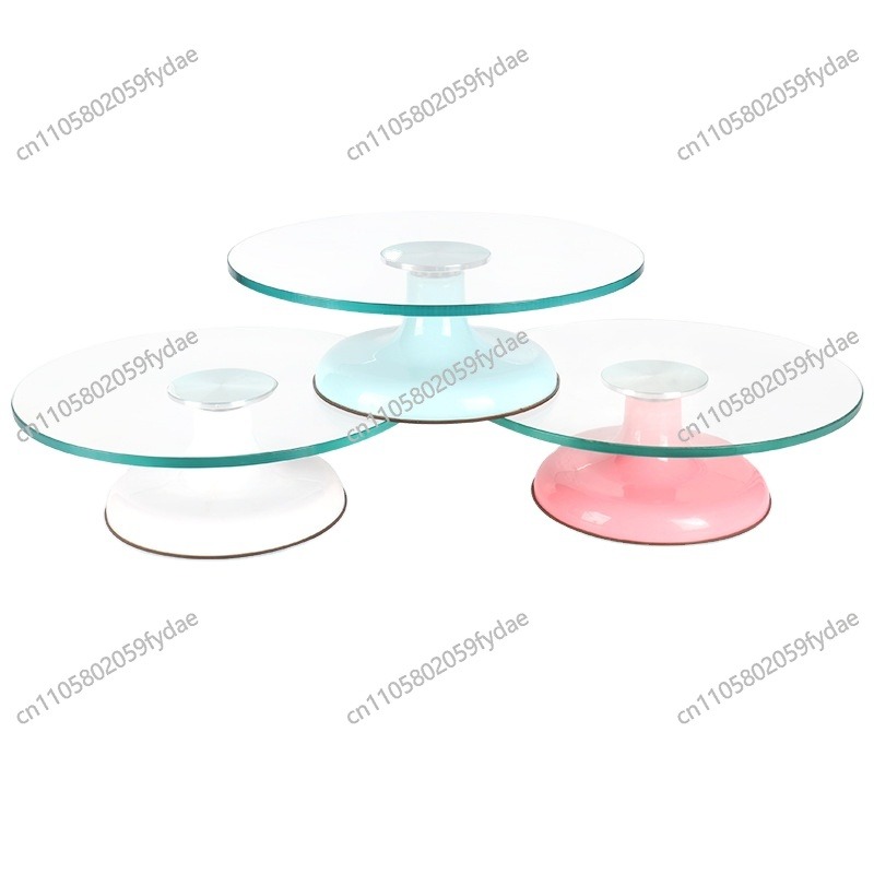 Cake Decorating Turntable - قالب كيك دوار زخرفي من الزجاج