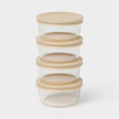 Food Storage Containers - مجموعة من 8 قطع (4 أوعية)