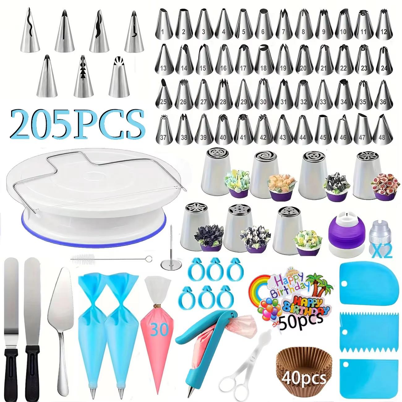 Cake Decorating Turntable - مجموعة تزيين الكيك مع طاولة دوارة