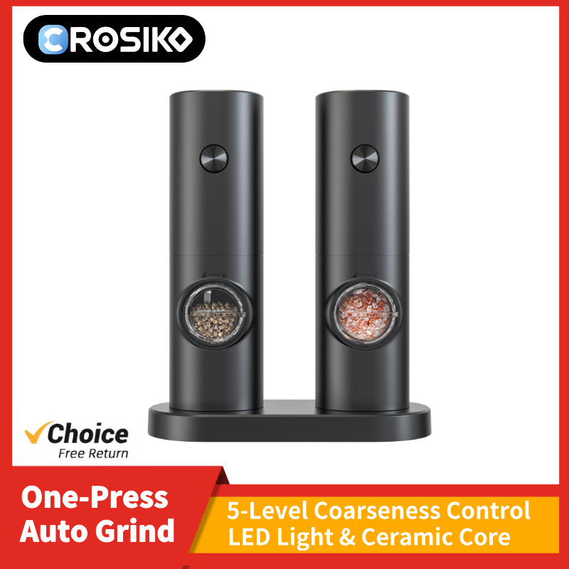 Kitchen Gadgets Electric - مطحنة فلفل وملح كهربائية CROSIKO KYMQ-14BS