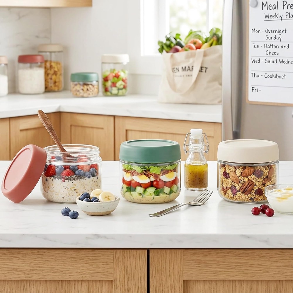 3 عبوات من الأوعية الزجاجية سع - مراجعة Food Storage Containers وسعره
