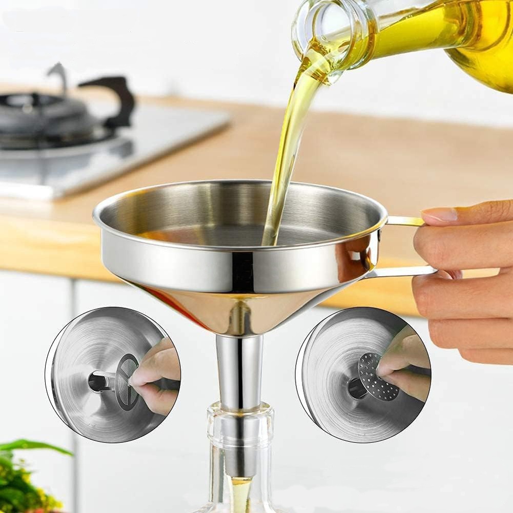 1 قطعة قمع زيت طهي من الستانلس - مراجعة Quality Kitchen Gadgets وسعره