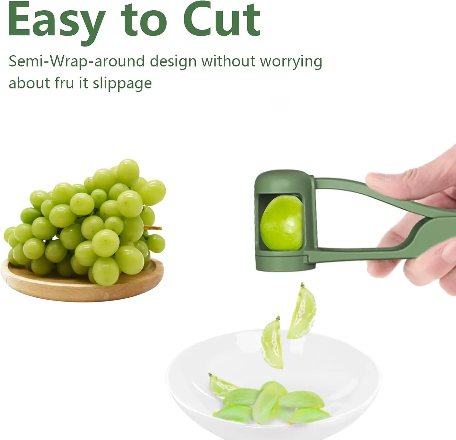 قطاعة عنب أخضر للأطفال الصغار، - مراجعة Kitchen Gadgets Green وسعره