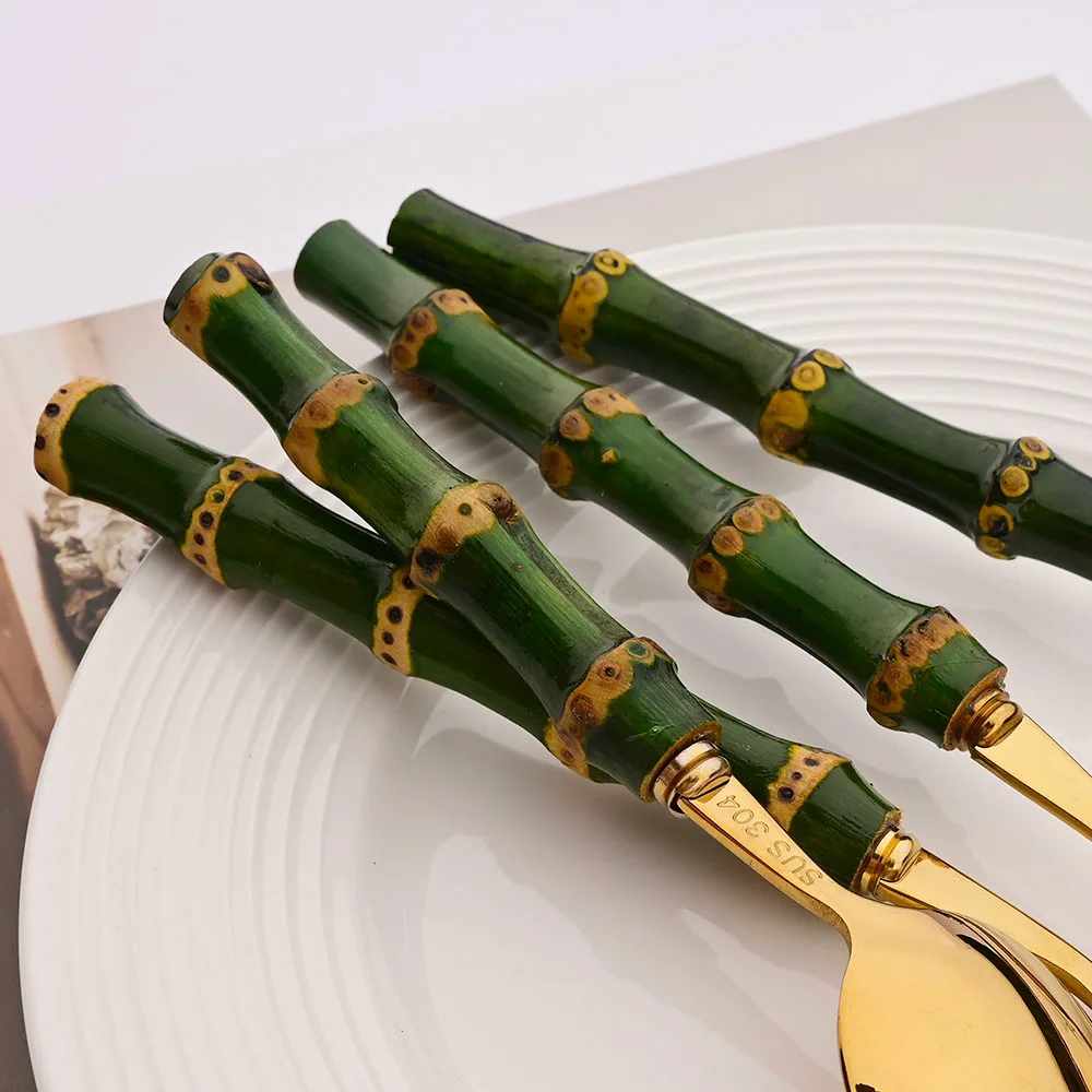 طقم أدوات مائدة من الخيزران ال - مراجعة Kitchen Gadgets Green وسعره