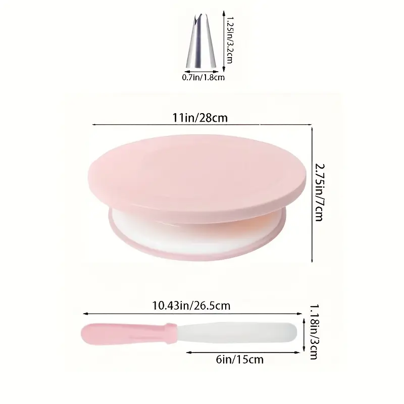 32 قطعة مجموعة تزيين الكيك مع  - مراجعة Cake Decorating Turntable وسعره