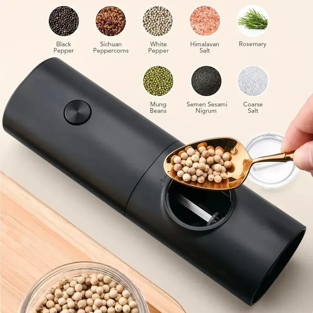 مطحنة ملح وفلفل كهربائية مع خش - مراجعة Kitchen Gadgets Electric وسعره