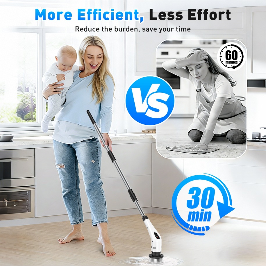 فرشاة تنظيف كهربائية 12 في 1 م - مراجعة Kitchen Gadgets Electronic وسعره