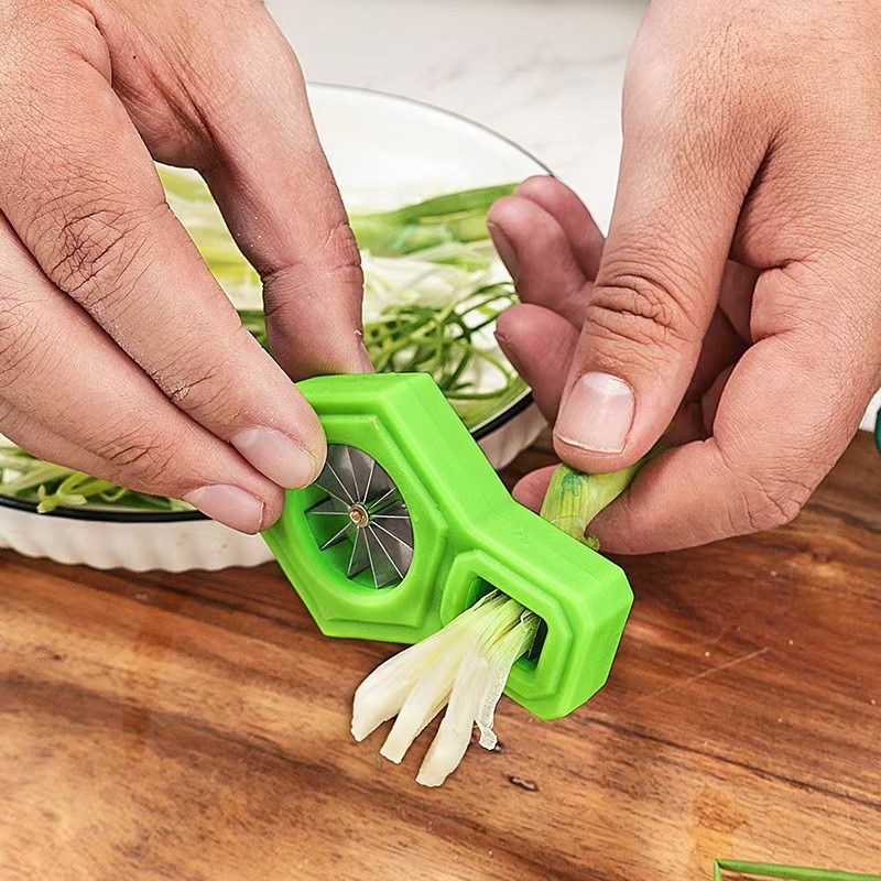 البصل الأخضر القاطع الفولاذ ال - مراجعة Kitchen Gadgets Drawing وسعره