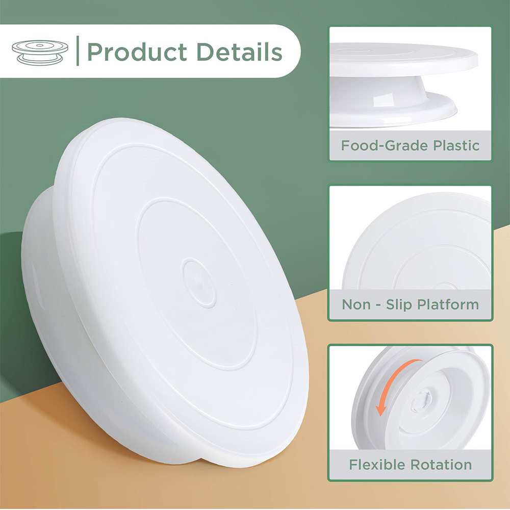 البلاستيك كعكة الدوار أدوات ال - مراجعة Cake Decorating Turntable وسعره