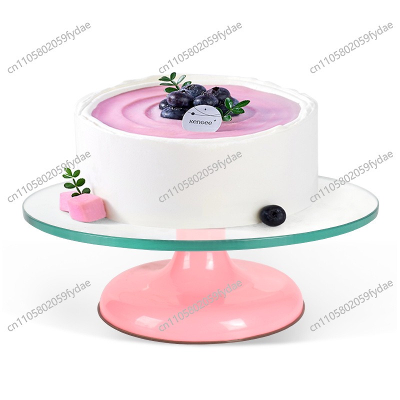 قالب كيك دوار زخرفي من الزجاج  - مراجعة Cake Decorating Turntable وسعره